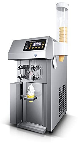 YXZQLOZ Macchina per Gelato Soft Commerciale da 1250 W, Macchina per Gelato 12 L/H, Macchina per Gelato alla Frutta con Funzione