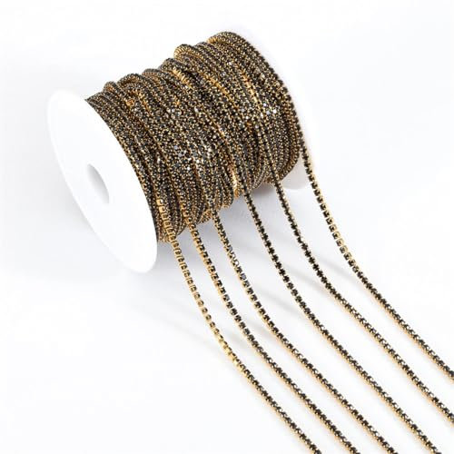 Bunte Kettenglied-Rollen, Handarbeit Farbe Kette ， 1 Meter Edelstahl-Strasskette, stilvoller Zirkon-Schmuck for Frauen, Halsband, Halskette, Armband, Schmuckherstellung, DIY-Zubehör(1)