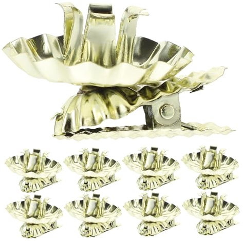 VINTORKY 10stücke Baumkerzenhalter Clip Weihnachtsbaumkerzenhalterung Metallkerzenclips Eisen Baumkerzenhalterclip Dekorative Kerzenhalter Zum Aufstecken