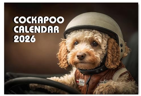 Cockapoo Calendar 2026 12 Month to View A4 Wall Calendar 2026 A3 When Open Month Calendar Papa Prints