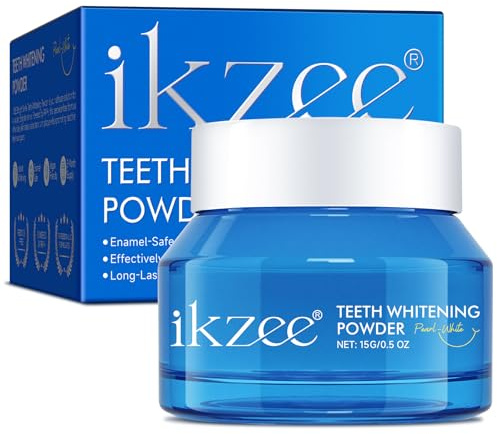 Poudre Blanchissante Dents, Blanchiment Dentaire Professionnel, Blanchiment des Dents de Longue Durée, Teeth Whitening Powder Vegan, Très Efficace Pour éliminer les Taches