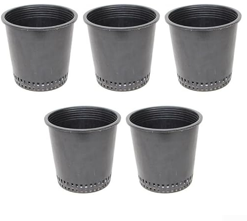 5 vasi da fiori riutilizzabili da giardino, con fondo in rete, contenitore traspirante per piantare piante per la crescita delle piante