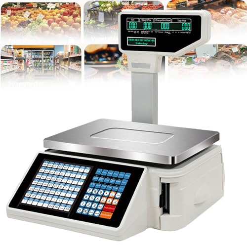 Bilancia Digitale A Piattaforma elettronica digitale calcolo del prezzo, per gastronomia da 6/15/30 kg, LCD conteggio del peso di frutta, carne e prodotti alimentari commerciali, per negozi