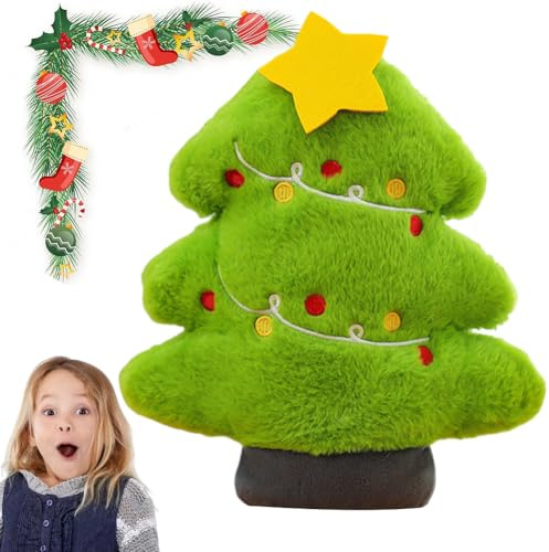 QYEHF Weihnachtsbaum-Plüschtier, Weihnachtsbaum-Plüschkissen,25CM Weihnachten Hängedeko,Plüschtiere Plüschpuppe Weihnachten Dekoration Home Deko Geschenk