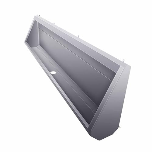 Grand urinoir mural pour homme - 140 cm - En acier inoxydable 304 - Peu encombrant - Pour écoles, hôpitaux, toilettes publiques et facile à nettoyer
