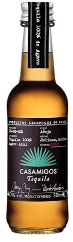 Casamigos Anejo Tequila | 40% vol | 12x5cl Multipack | Notes of Caramel & Vanilla | Small Batch Sipping Tequila | Recommended for Cocktails & other Alcohol Drinks | Made from Blue Weber Agave