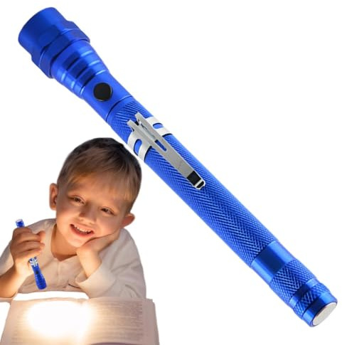 Lampe de poche LED extensible magnétique, lampe de poche télescopique avec