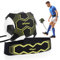 KUYOU Fußball Kick Trainer, Solo Fußball Trainer Solo mit verstellbarem Taillengürtel Hilfe-Kontrolle Fertigkeit Fußballtraining Training für Kinder Anfänger Kick Off Trainer (Gelb/Schwarz)