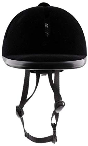 SGerste Kinder Reithelm, verstellbar, Samt, Reiterhelm, Schwarz
