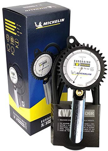 MICHELIN, Pistola di Gonfiaggio Professionale Nuovo Modello EURODAINU 2015 Made in ITALY By Wonder Pressione Pneumatici 0,7-11 Bar Manometro Ø80MM Tubo 1,5MT