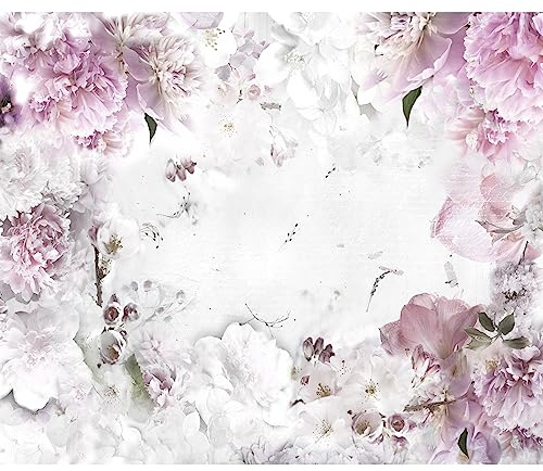 murando - Fototapete selbstklebend Blumen, 392x280 cm, Schlafzimmer, modern | Selbstklebend ohne Kleister, Full HD Druck, ideal fürs Wohn- oder Schlafzimmer, schnelle Montage, lichtbeständig, geruchsfrei