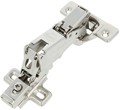 Amig - Bisagra - Tipo Cazoleta - Recta y Automática - Ø 35 mm - Pestillo para Apertura Rápida - Apertura de 170 º - Fijación Oculta para Puertas de Muebles y Armarios - Acero Plateado