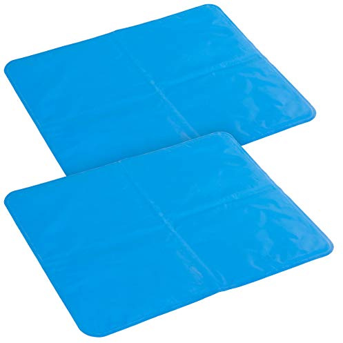 Sweetypet Kühlmatte Gel Hund: 2er-Set Selbstkühlende Kühlmatten für Hunde & Katzen, 65 x 50 cm (Kühl-Liegematten, Selbstkühlende Hundematte, Katze)