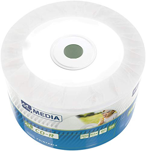 MyMedia CD-R - 700MB with 52x Burning Speed and printable surface, wrap of 50 pieces