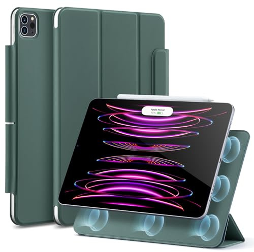 ESR for iPad Pro 12.9 Case(6th/5th/4th), iPad Air 13 Inch Case, Green | Convenient Magnetic Attachment, 2-Way Stand, Full Pencil 2 Support, Rebound Magnetic Cover