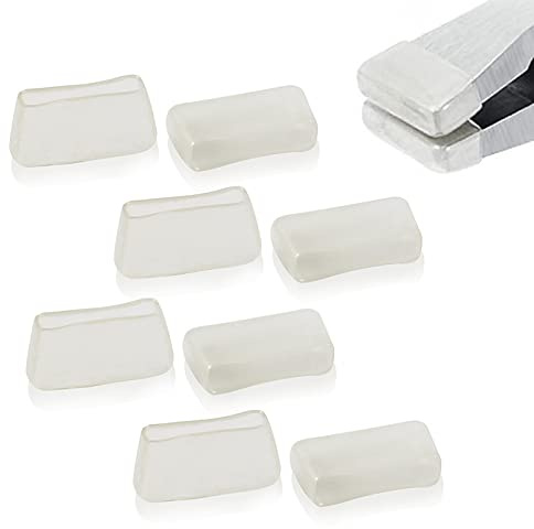 LEONTOOL 8 Stück Ersatz-Gummispitzen für Glasbruchzange, flache Backenspitzen, Schlüsselanhänger, Hardware, 2,5 cm Schlüsselanhänger, Zange zum Befestigen von Gummispitzen Buntglaszubehör für Hardware