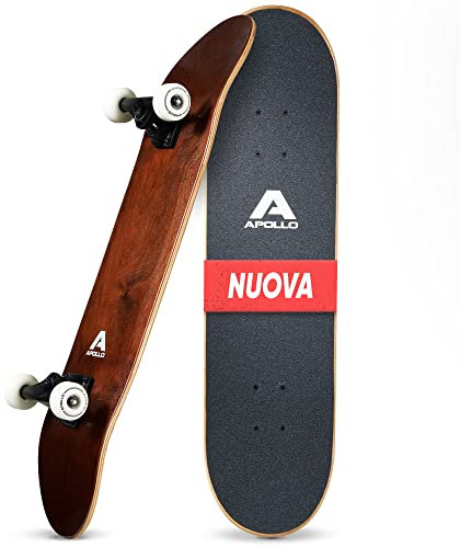 Apollo Skateboard | Cooles Kinder Skateboard und Profi Skateboard Erwachsene in Einem | 7-lagiges Skateboard Deck, trendig, Medium Concave, ABEC-7 Kugellager | Top Fahreigenschaften bei jedem Style