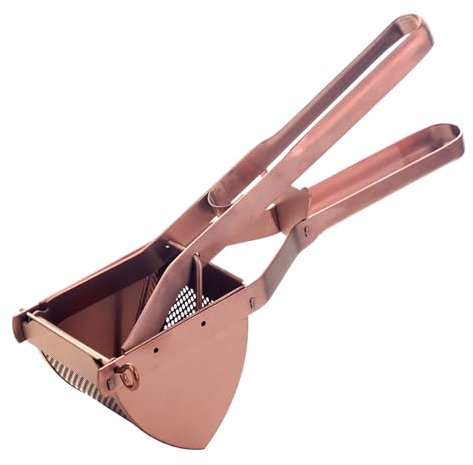 Buyer Star Professional 30cm Rose Gold Potato Ricers Mashers, Hand Juicer Squeezer Heavy Duty Stainless Steel Commercial Presser Mashed Food & Cauliflower Kitchen Squeezer Vegetable