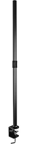 Duronic DMT100 Poste de 100 cm, 32mm Diámetro, Anclaje a Escritorio | Compatible con Todos los Brazos de Nuestra Gama de Soportes para Monitor, Color Negro, Pinza en Forma de V