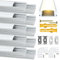 Angdarun LED Profil 12 mm 10 Pack x 1M, für Led Streifen kanal U Form Aluminium Profil mit Abdeckung, mit Milchige Weiß Led Strip Abdeckung Montageclips und Eckverbindern