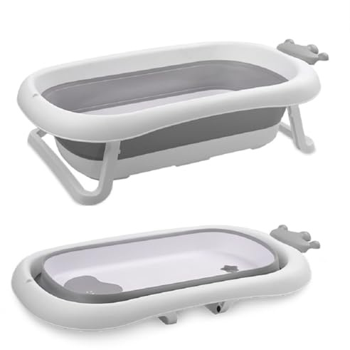 Lorelli Babybadewanne Royal 83 cm faltbar, Kanalabdeckung, stabile Beine grau