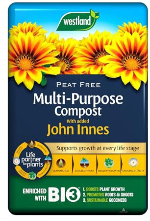 40L John Innes Potting-on Compost, All Plant Compost, All-Purpose Fertilisers, Gardening Soils for Outdoor and Indoor Planting, Small to Large Plants