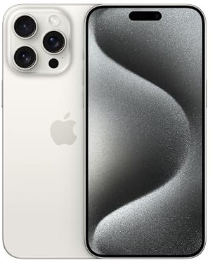 Apple iPhone 15 Pro Max (1 TB) - White Titanium (Renewed)