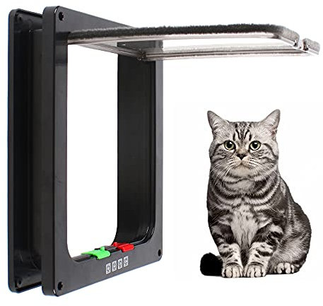 ABS-Acryl Hundeklappe für Hundes Katzenklappe Innentür Haustierklappe Sichtfenster Hundetür Fenster Magnets-Verschluss für Insektenschutz Home 28.5 * 24.5cm