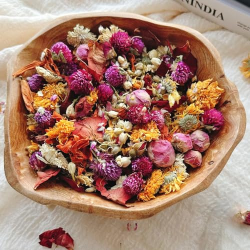 Spring Potpourri Bowl Filler, Rose Scented Potpourri Bowl Filler with Dried Flowers, Pink Potpourris Gifts for Natural Home Decor, Birthday, Valentine’s Day, Mother’s Day, Housewarming, Holiday