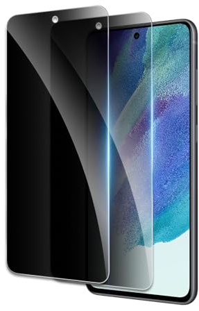 2 Stück Sichtschutz für Samsung Galaxy S21 FE 5G, Anti-Spähen Privatsphäre Schutzfolie,Anti-Spy Panzer Schutz Glas Folie, HD Blickschutzfolie, 9H Härte, Anti-Kratzer, Bläschenfrei