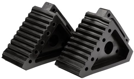 Draper 21131 Rubber Wheel Chocks, 3 Tonne (Pair), Black