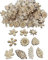 KGDUYC 100pcs Formes en Bois Découpées au Laser Confettis de Table en Bois en Forme de feuilles d'herbe en bois pour Bricolage Cartes de Vœux Décoration de Mariage Festival,Embellissements