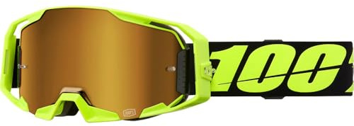 100% ARMATIC Goggle Neon Yellow - Mirror True Gold Lens