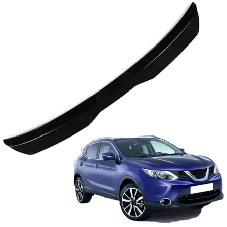 KizmiQ Alerón Trasero,para NIS-San Qashqai J11 2016 2017 2018 2019 2020 Hatchback ABS Carrocería Techo Trasero Spoiler Styling Maletero Coche Spoiler Accesorios,A/Black