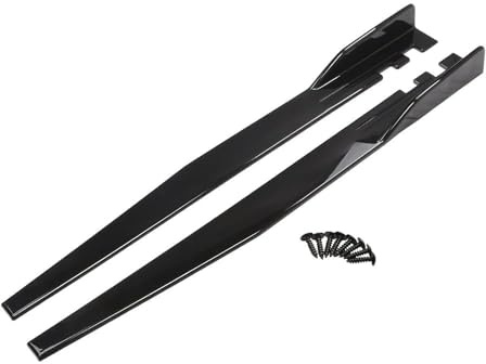 ZDDYUU Auto Seitenschweller für BMW 5er F10 Limousine 2010 2011 2012 2013, Auto Trittbretter Splitter Kratzfest Seitenrock Flügel Diffusor Bodykit Zubehör,Bright Black
