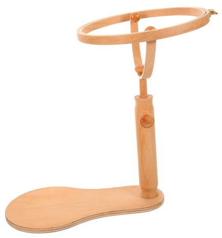 GLSTOY Stickrahmenständer Aus Holz Verstellbarer Kreuzstichständer Stickrahmenhalter Mit Drehfunktion Langlebiger Stickhalter Für Verschiedene Stickprojekte