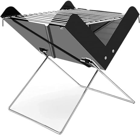GTOULHH BBQ Grills Holzkohlegrill Für Den Außenbereich, Tragbarer Grill Für Kochen, Zusammenklappbar Aus Edelstahl Für Camping Holzkohlegrill Picknickgrill