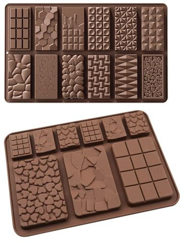 2 Moldes Geométricos Para Chocolate, Moldes Para Galletas Con Forma De Cubo De Azúcar, Moldes De Silicona Antiadherentes, Moldes Para Hornear Diy, Adecuados Para Hacer Gelatina, Pudín, Chocolate