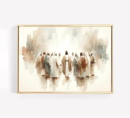 Yocheng Paraboles de Jésus Affiche Croyants Chrétiens Aquarelle Peinture Impression Sur Toile Porche Maison Mur Art Décoration Peinture Suspendue 30x40cm sans cadre