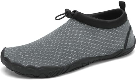 Mishansha Chaussures de Natation Homme Femme Chaussure de Plage Respirantes Séchage Rapide Eté Baskets d'eau pour Surf Plongée Nager Yoga 42EU Gris Plage