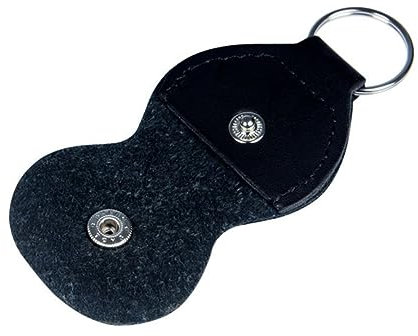 Generisch 2stücke Gitarren-Pick-Tasche Aus Pu-Leder Praktischer Schlüsselanhänger Für Gitarristen Schützt Ihre Plektren Tragbar Und Vielseitig Einsetzbar Schwarz