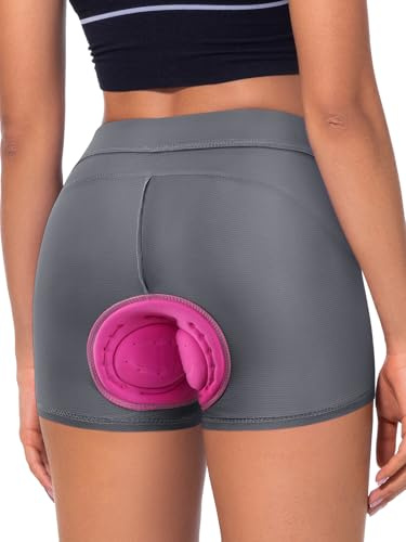 BERGRISAR Cuissard de cyclisme rembourré pour femme 5D Gel Sous-vêtement de vélo respirant