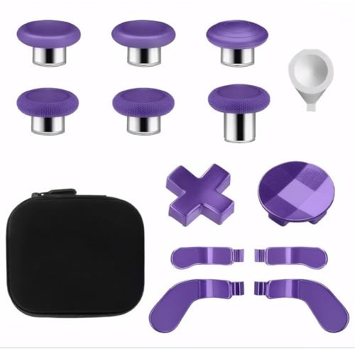 Replacement Thumbsticks for Xbox Elite Series 2 Controller Accessory Kit with 6 Joysticks, 4 Paddles, 2 D-Pads, 1 Adjustment Tool (Purple)