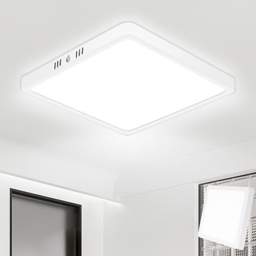 Seruno X Plafon LED Techo 18W 1800LM, IP44 Lámpara Techo Delgada 6500K Blanco Frío 1 Pack