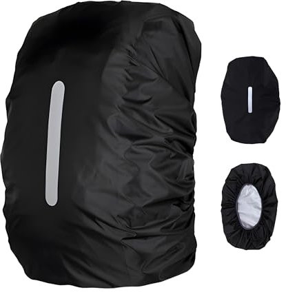 Waterproof Backpack Rain Cover, 30L-40L Reflective Rucksack Rainproof Covers, Ultralight Dustproof Abrasion Resistant Protective Cover for Outdoor Hiking Camping Hunting Traveling Cycling Climbing