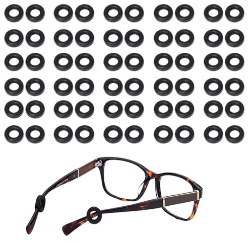 JEYORZY 30 pares de soportes de silicona para gafas antideslizantes, funda para patillas, Gafas de silicona Ganchos para la oreja, almohadillas para orejas, ganchos, para Gafas y Gafas de Sol