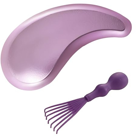 MAEELOU Gentle Grooming Puppy Brush with Gift Box ， Fit for Small Dog ， Yorkie, Shih Tzu, Maltipoo, Maltese and Pomeranian ，Toy Poodle Accessories, Soft Bristle (Electroplating Purple)