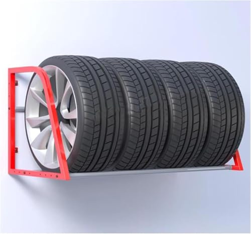 Scaffalatura per Pneumatici, scaffalature per Garage, Montaggio a Parete, Supporto per Pneumatici Invernali da Appendere alla Parete per Garage, Officina, Cantina, ripiano Regolabile in Alte