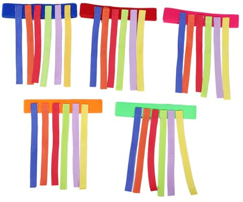 CLISPEED 5piezas Juguetes Sensory para Exterior Cinturones Captura De Colores para Niño Niña De Coordinación y Trabajo Equipo para Jardín y Parque Infantil