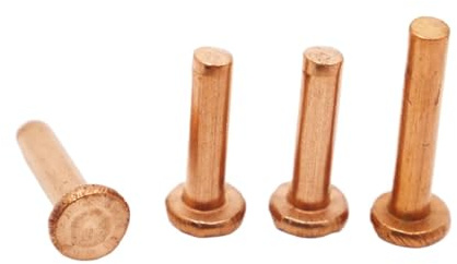 1-50 piezas M1.5 M2.0 M2.5 M3 M4 M5 M6 M8 Remaches sólidos de cobre Remache de cabeza plana GB109(35mm)